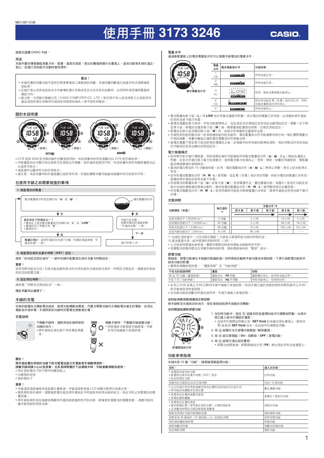 CASIO 3173 User Manual