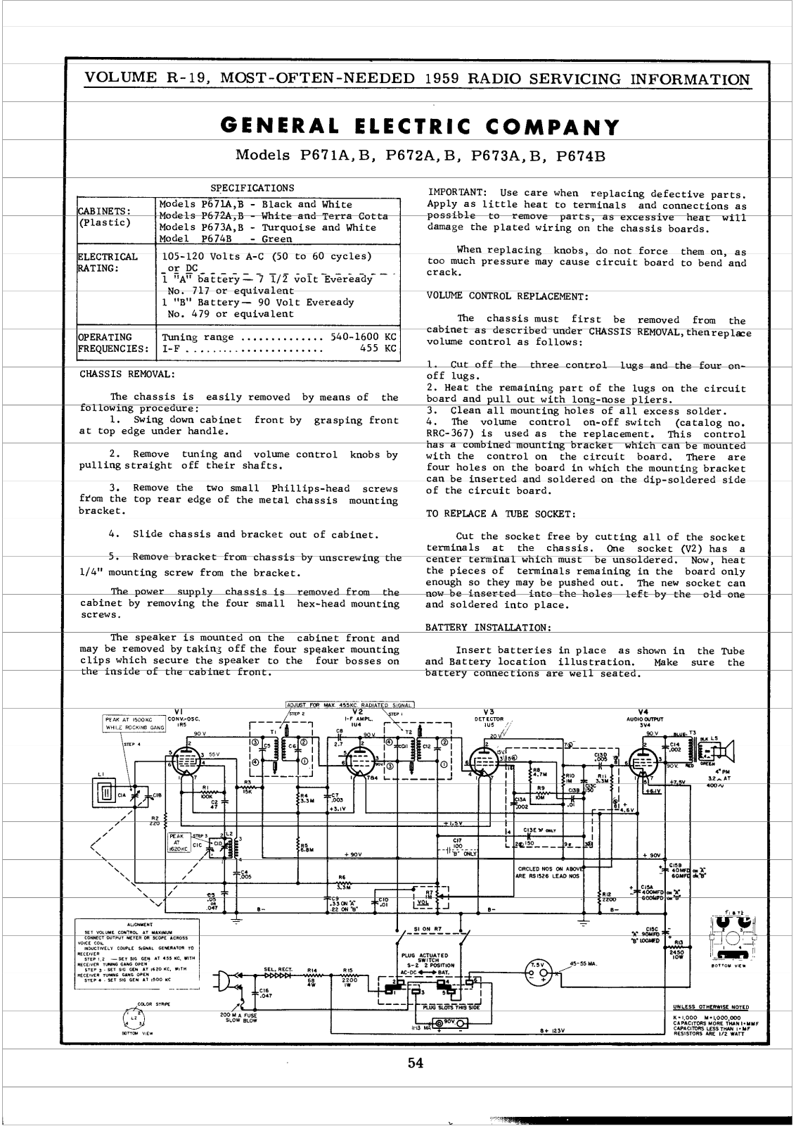 General P671A-B, P672A-B, P673A, P674B Schematic