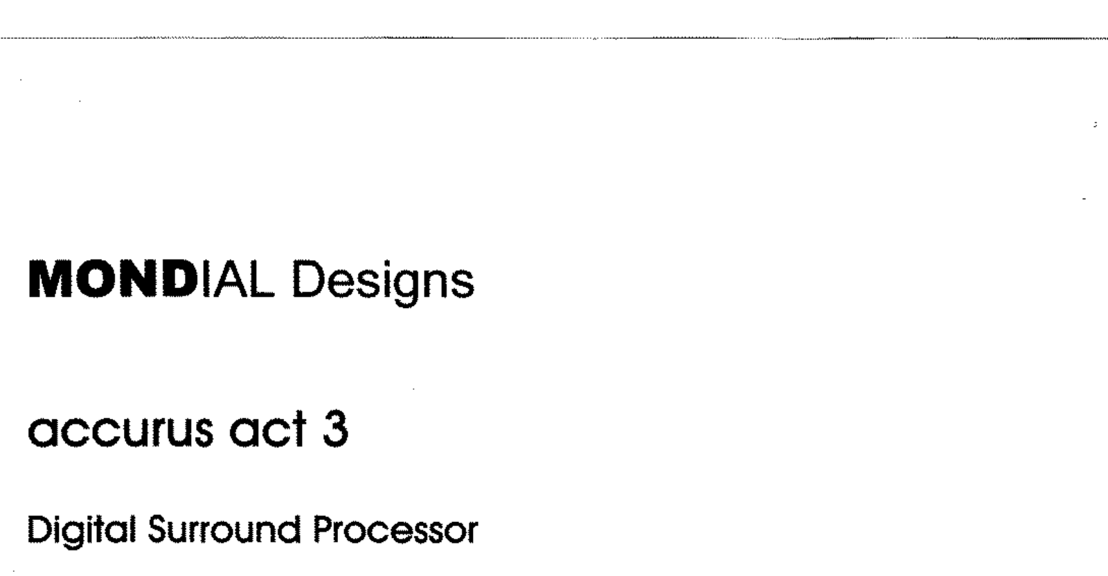 Acurus ACT-3 Schematic