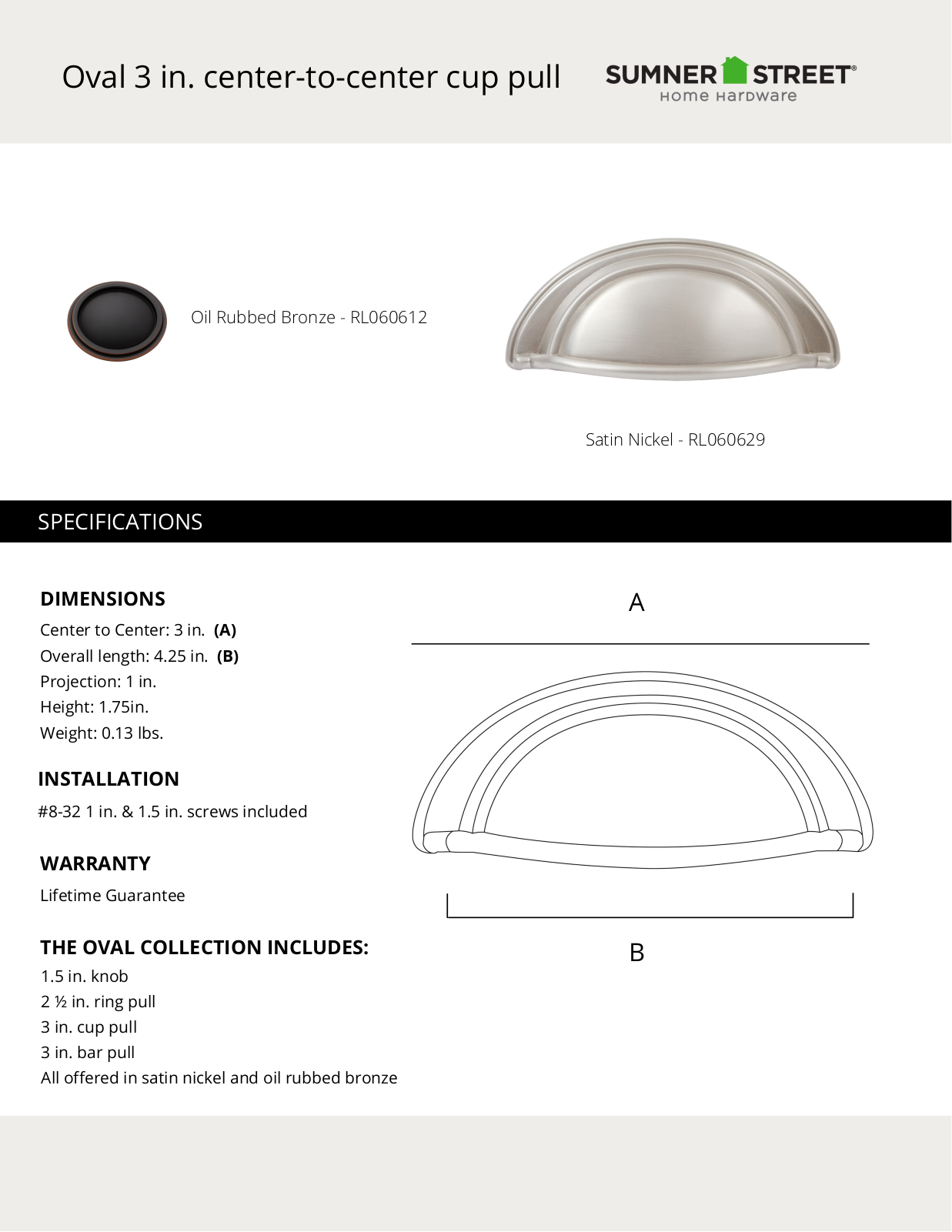 Sumner Street Home Hardware CTHD1083 Specifications - ManualMachine.com