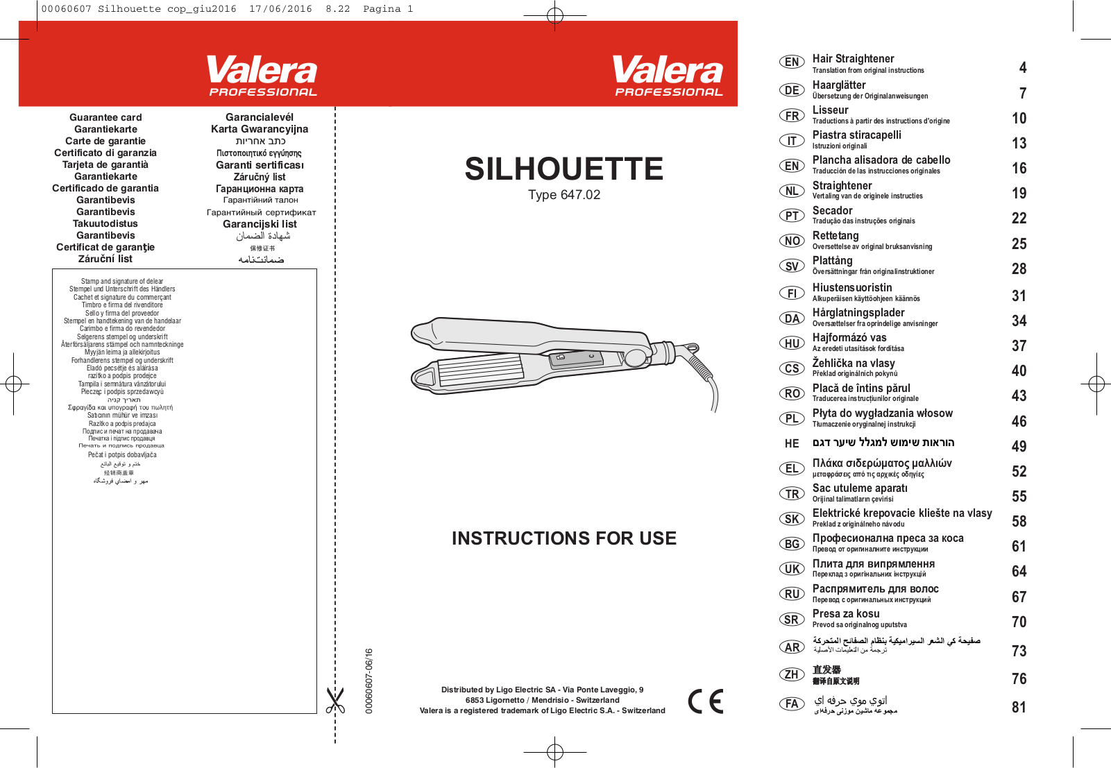 Valera 647.02 User Manual