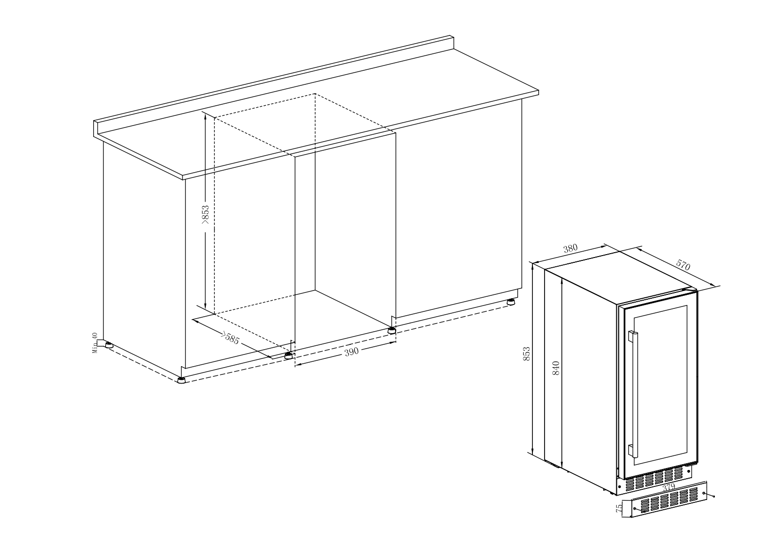 Temptech SOMQ38DRB, WPQ38SCB, WPQ38DCB, WPQ38SCS Dimensions - ManualMachine.com