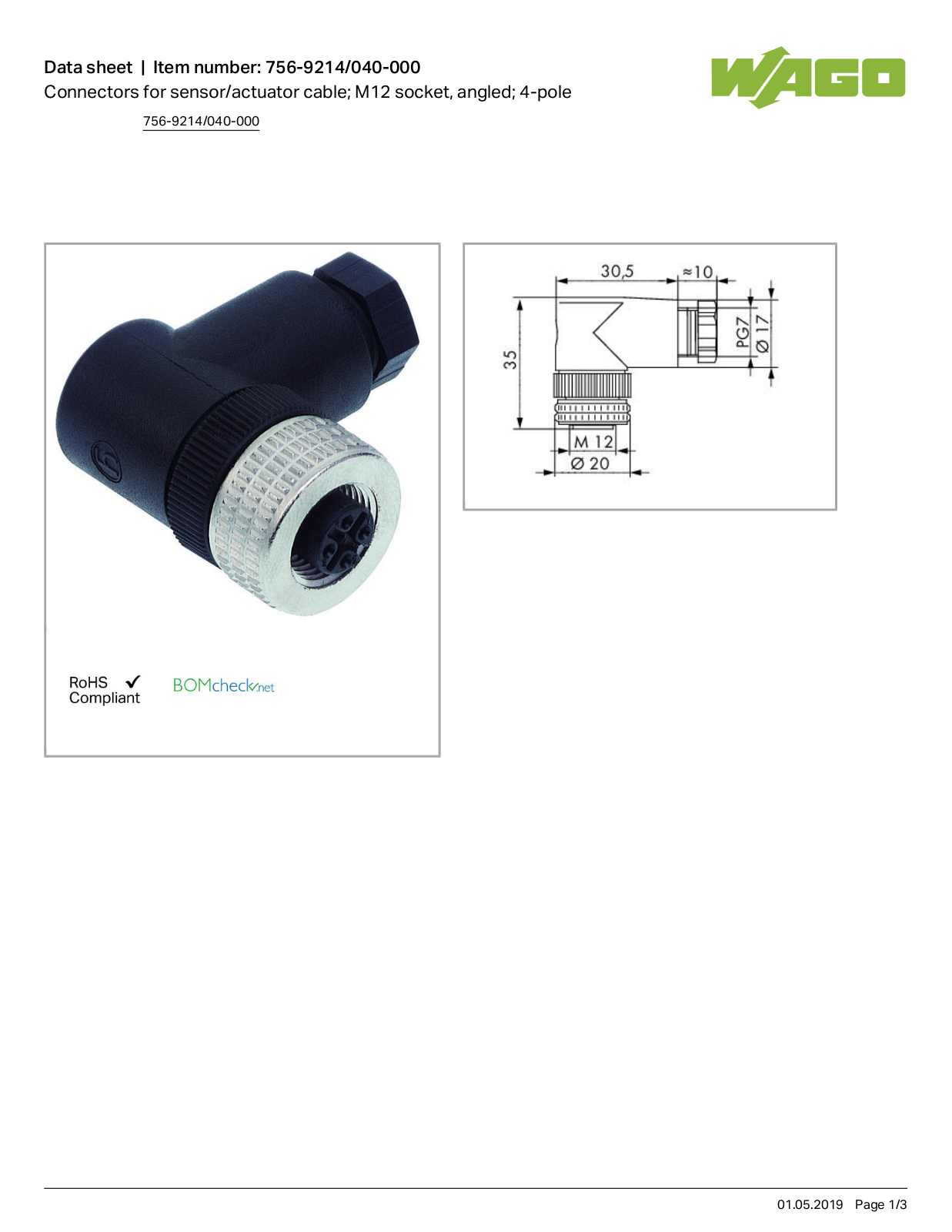 Wago 756-9214/040-000 Data Sheet