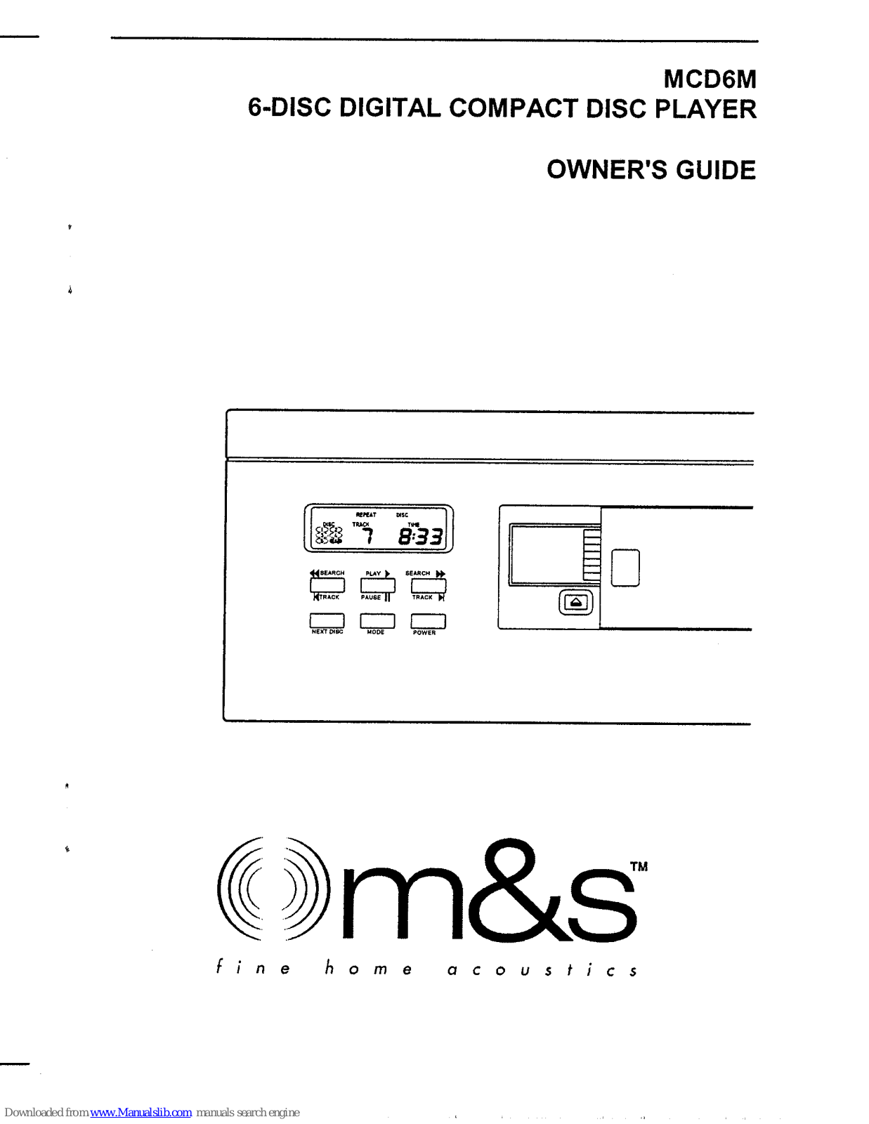 M&S Systems MCD6M Owner's Manual