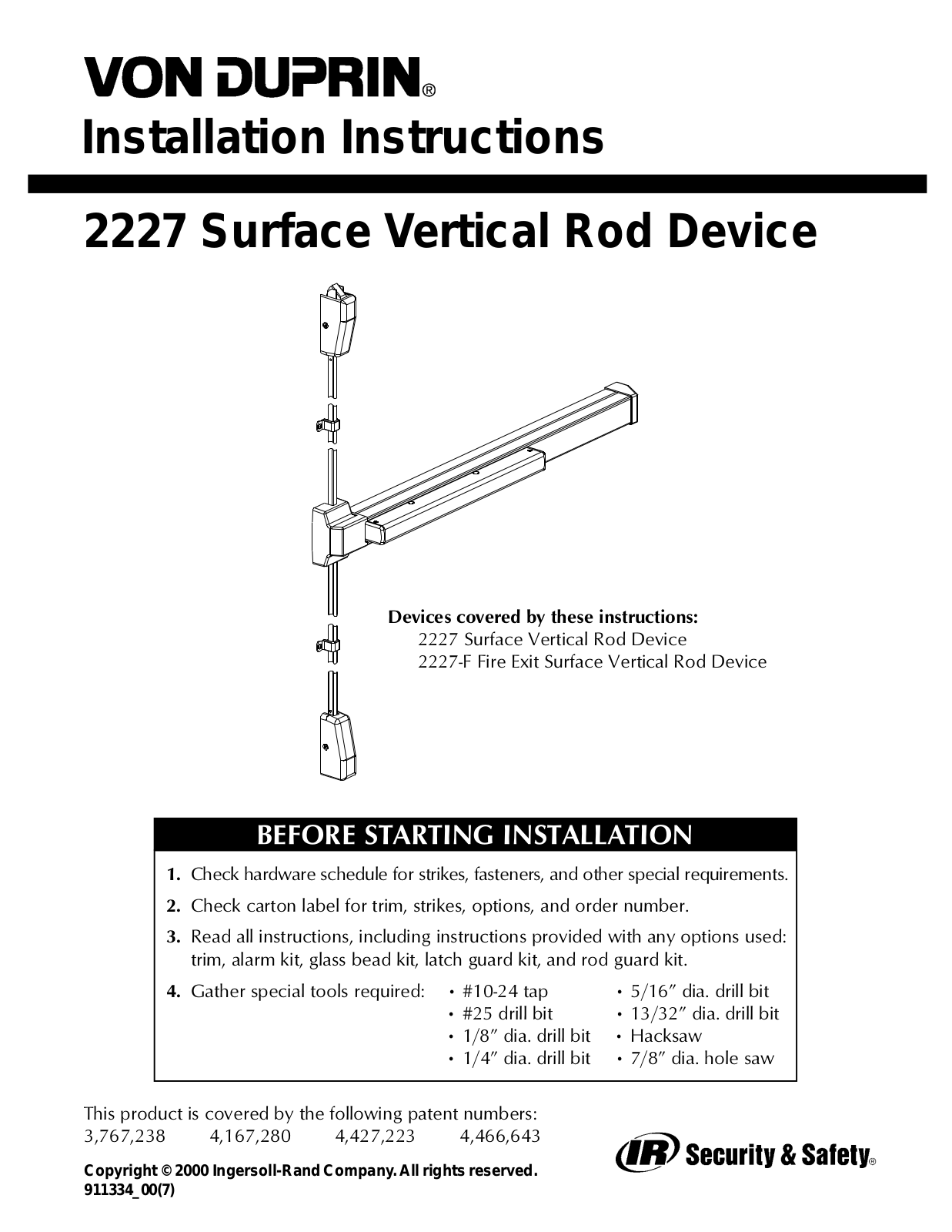 Factory Direct Hardware 2227EOF4 User Manual