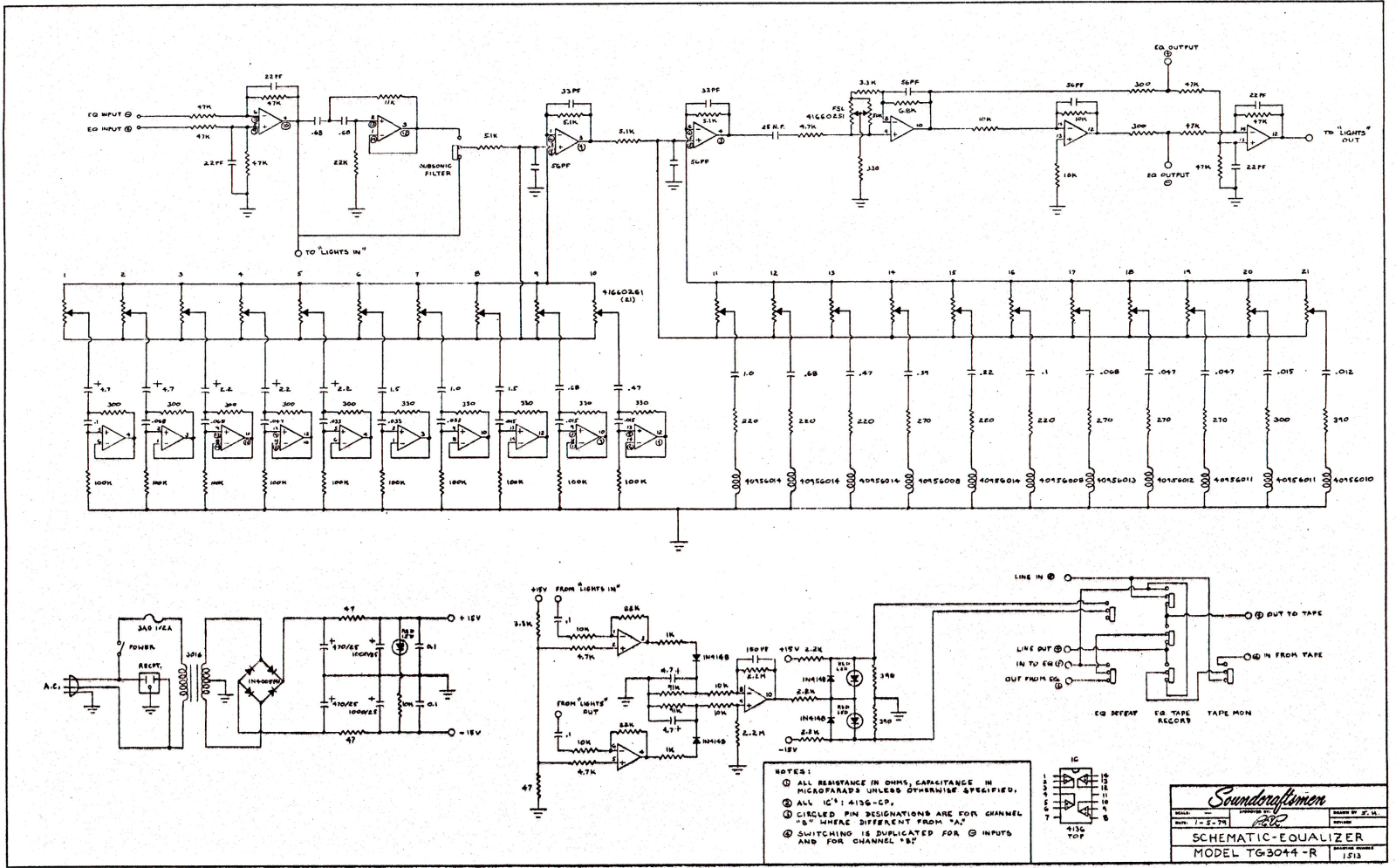 SoundCraftsmen TG-3044-R Schematic