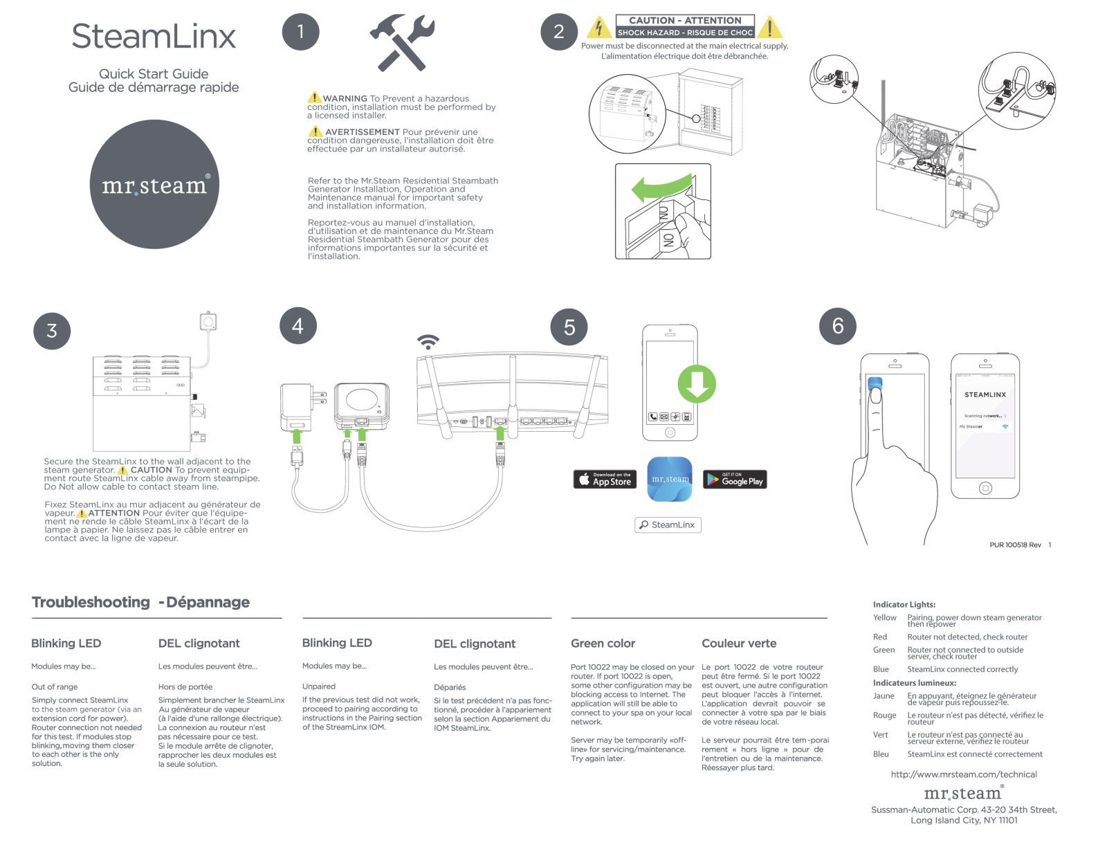 Mr. Steam STEAMLINX Installation Manual