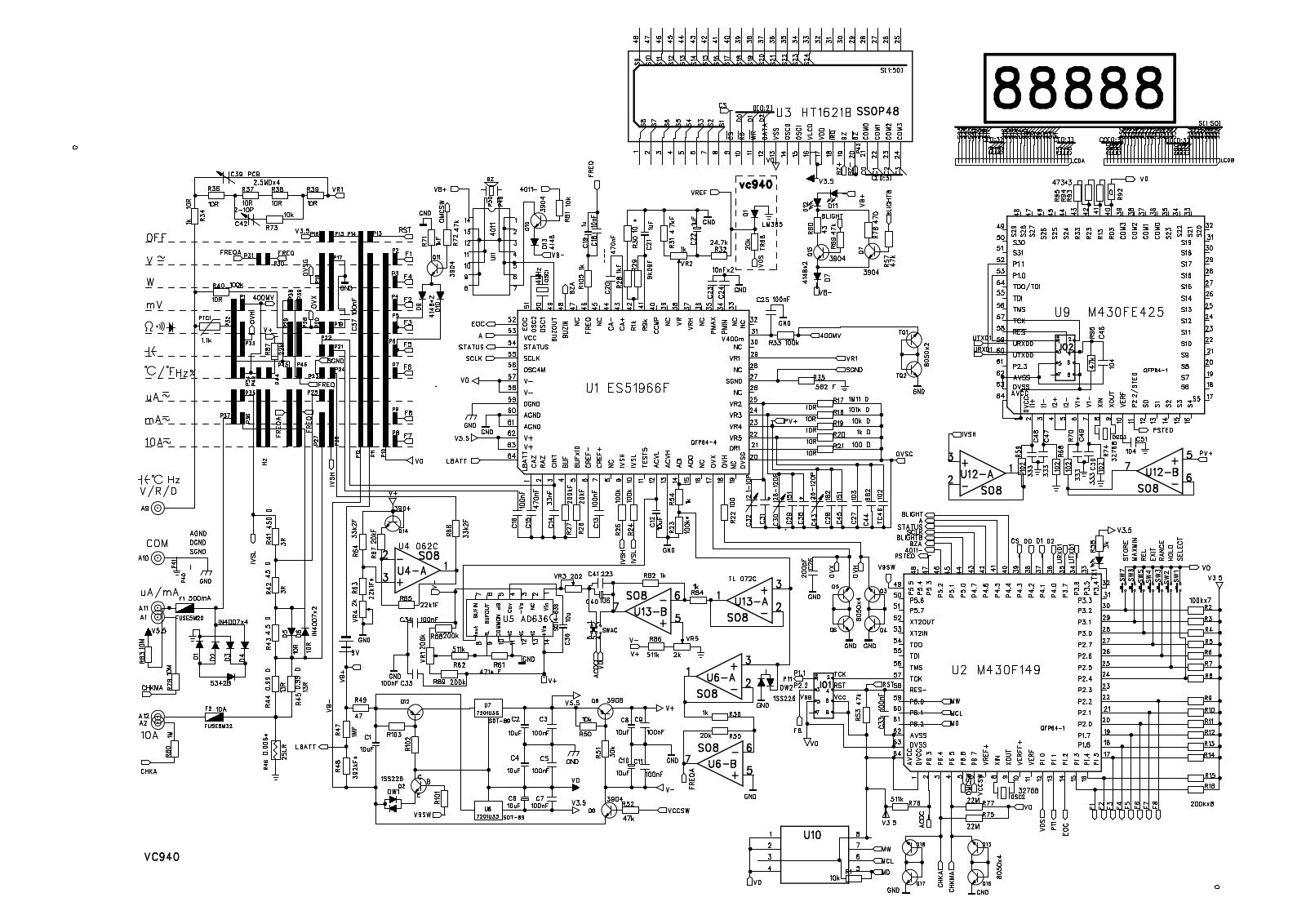 VOLTCRAFT VC 940 Drawing