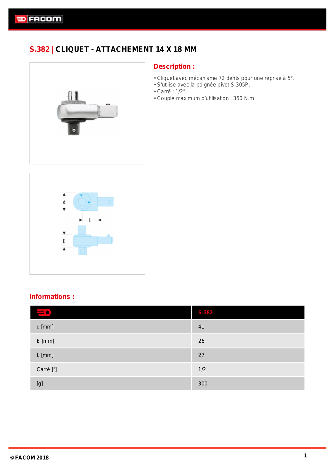 Facom S.382 Specification - ManualMachine.com