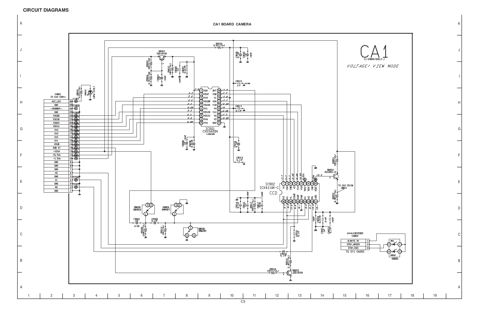 SANYO VPC-AZ1EX, VPC-AZ1E, VPC-AZ1 CIRCUIT DIAGRAMS