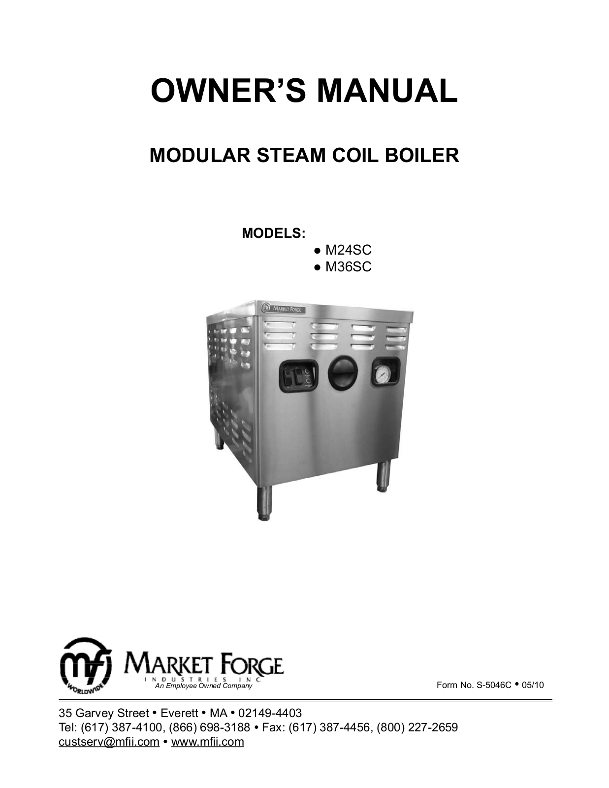 Market Forge M36SC User Manual