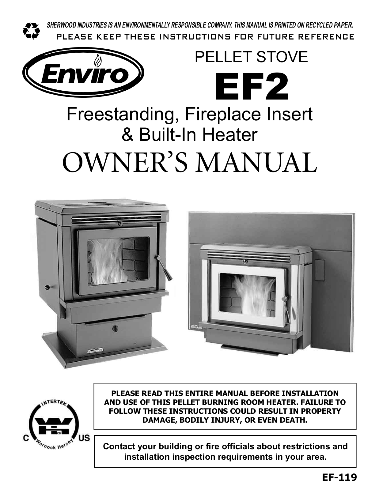 Enviro EF-119 User Manual