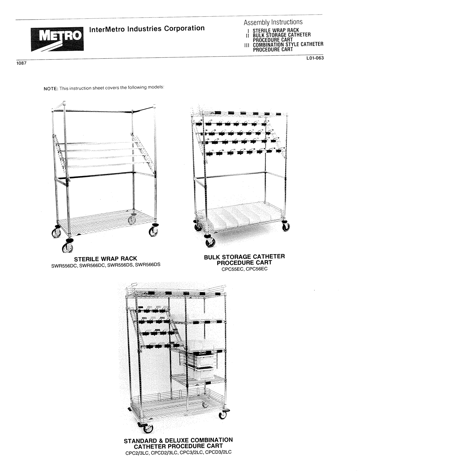 Metro CPCD3LC, AWR556DC Installation  Manual