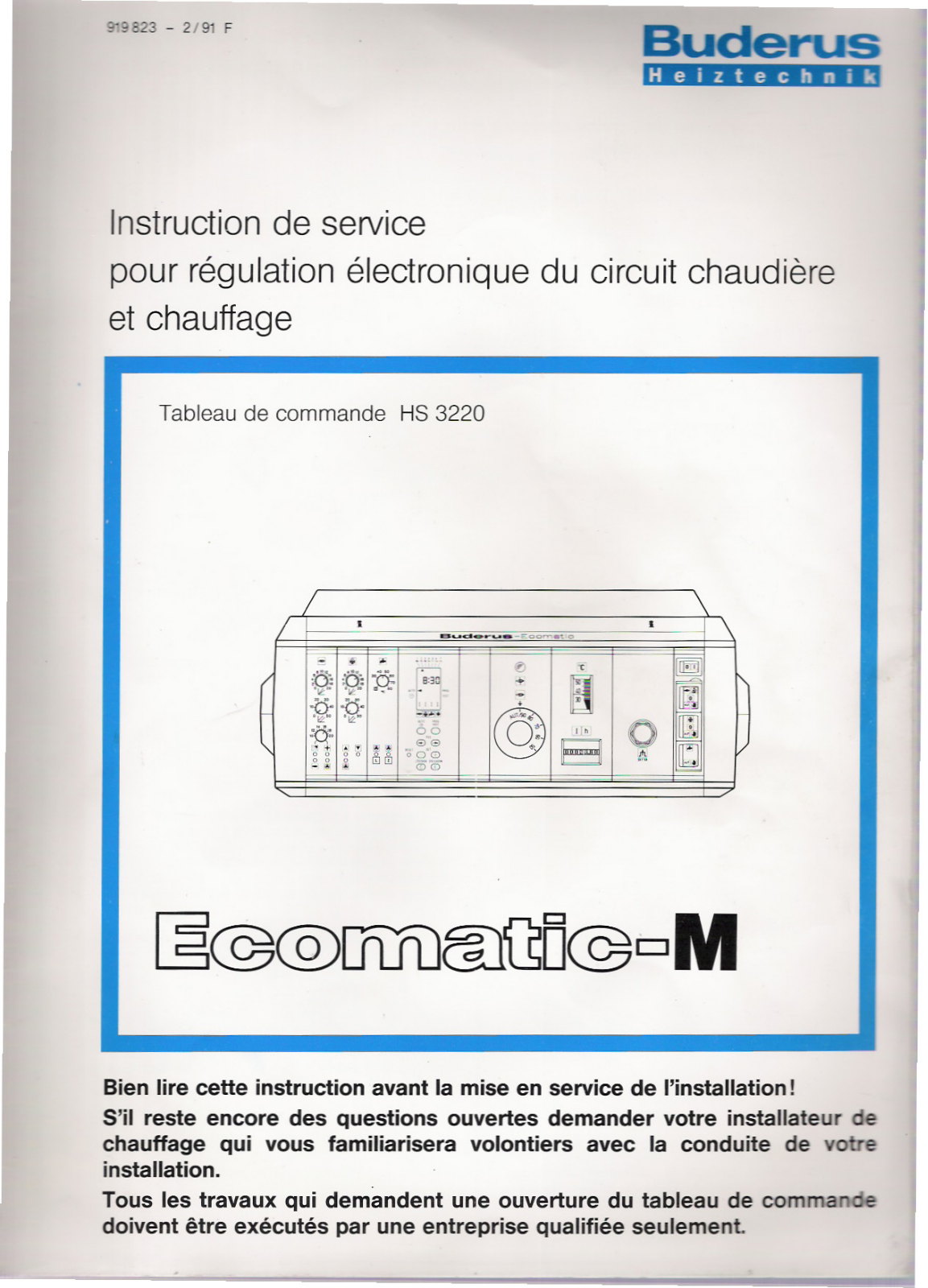 BUDERUS HS 3220 User Manual