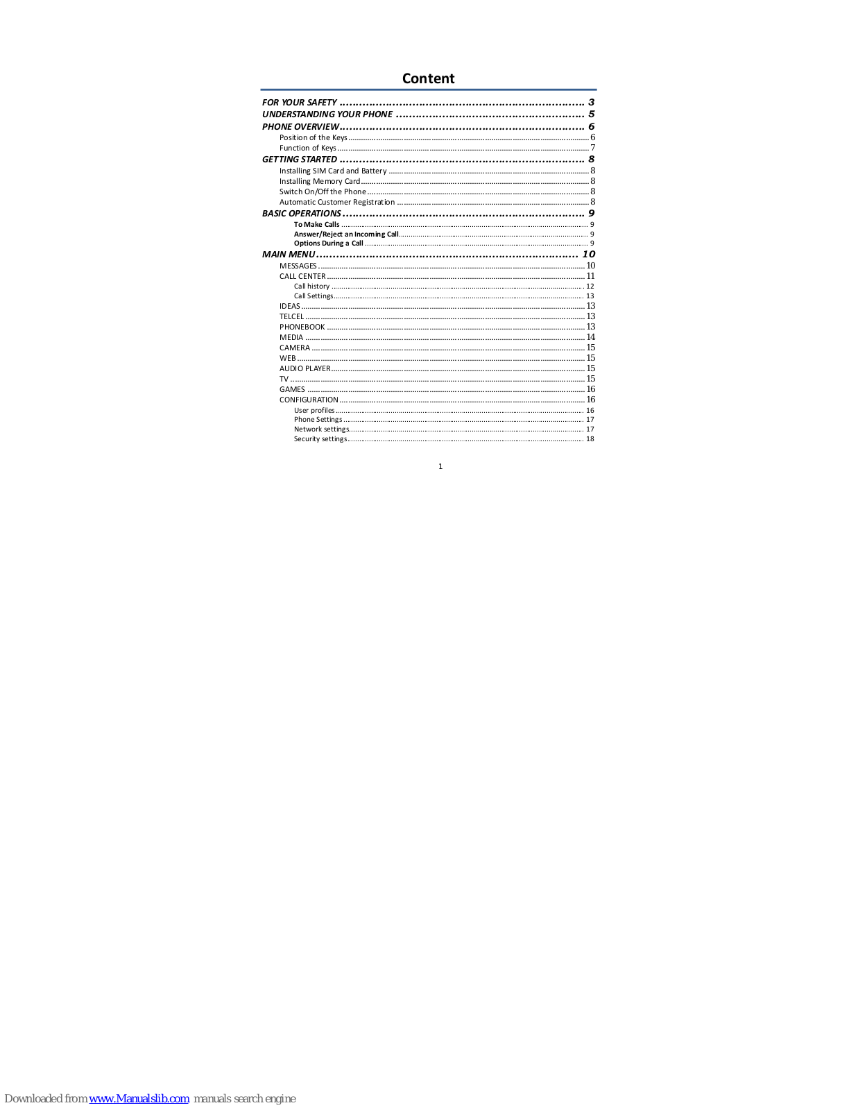 Telcel Lanix LX6 User Manual