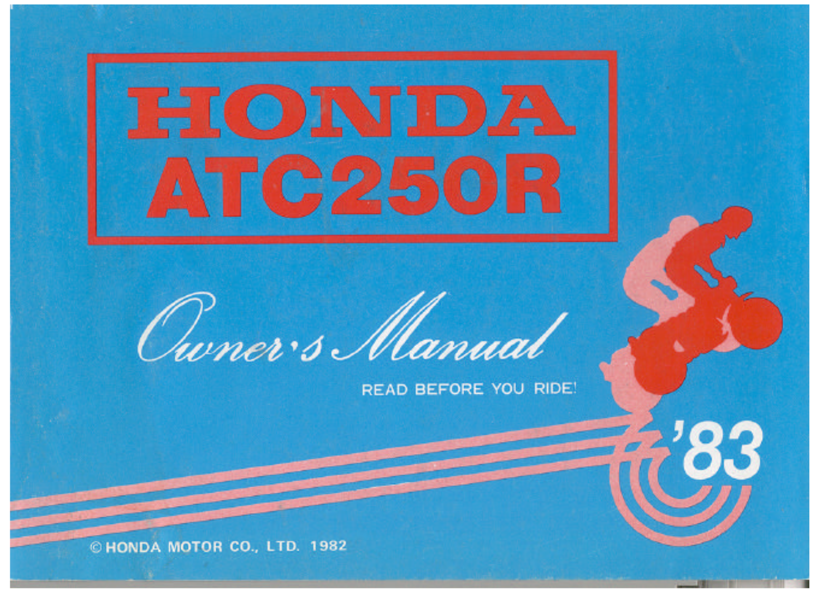 Honda ATC25001 1983 Owner's Manual