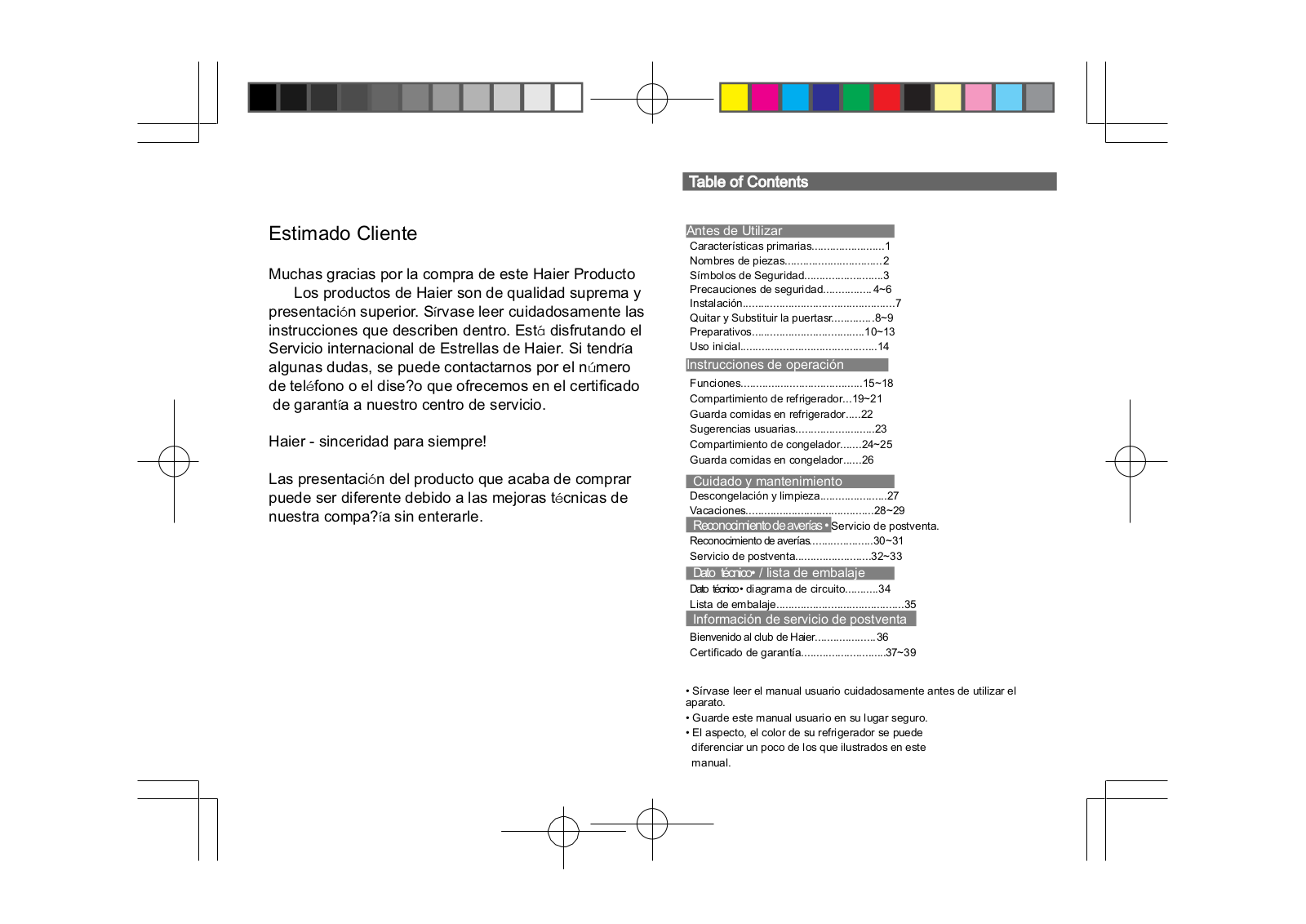 Haier HB21FNN User Manual