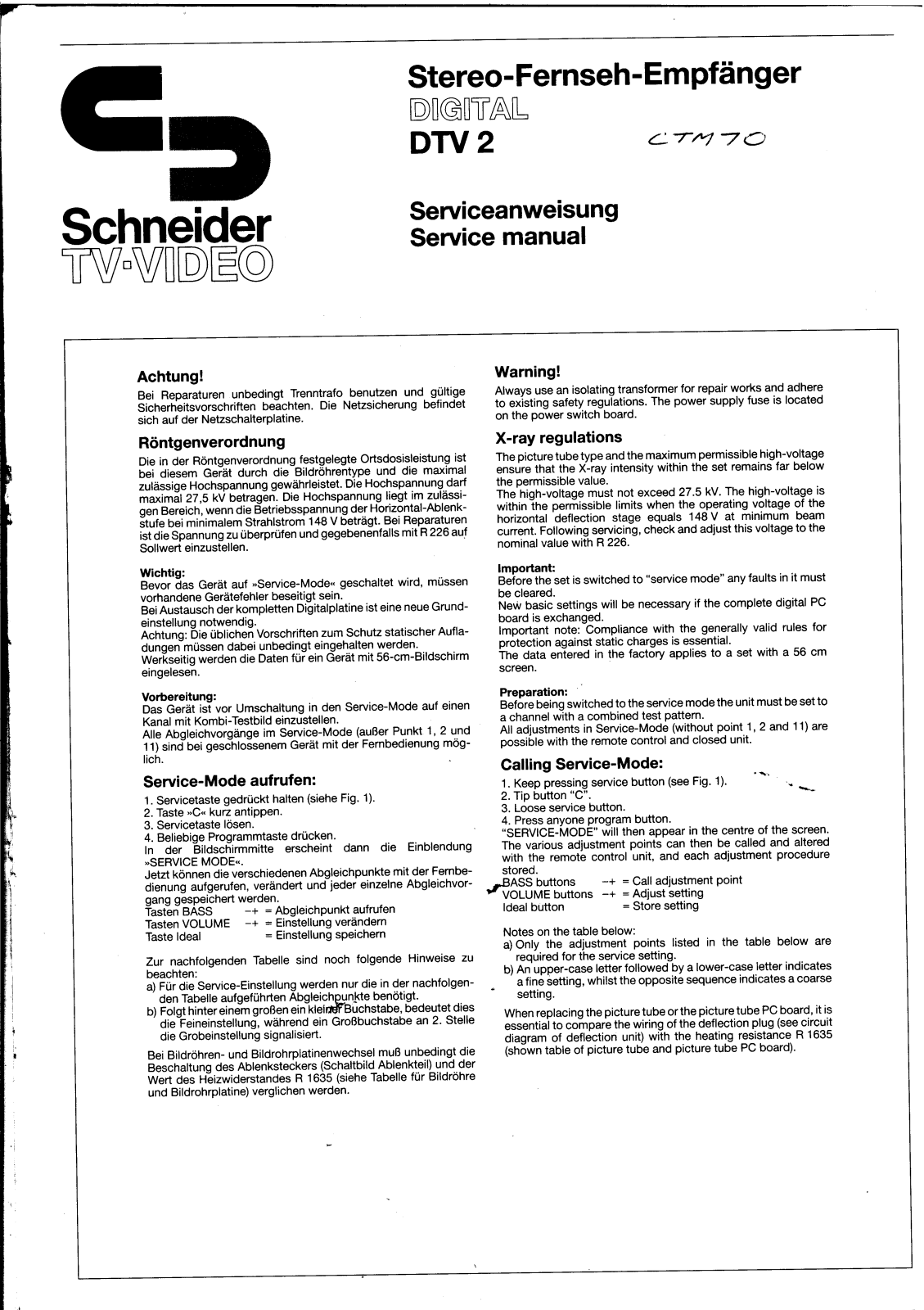 TEAC DTV-2 Service manual