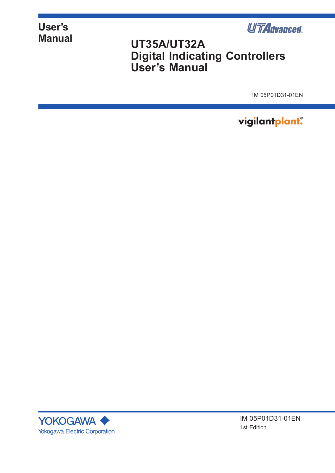 Yokogawa UT35A, UT32A Operating Manual