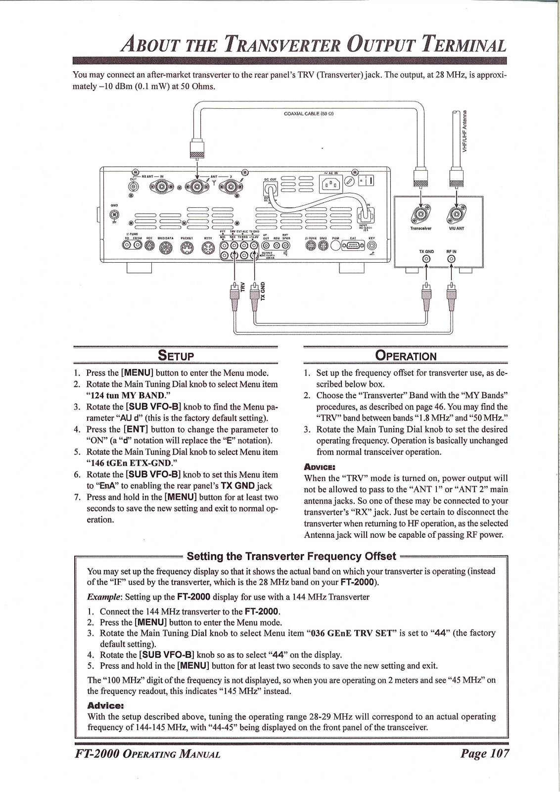 Yaesu FT-2000 OPERATING MANUAL