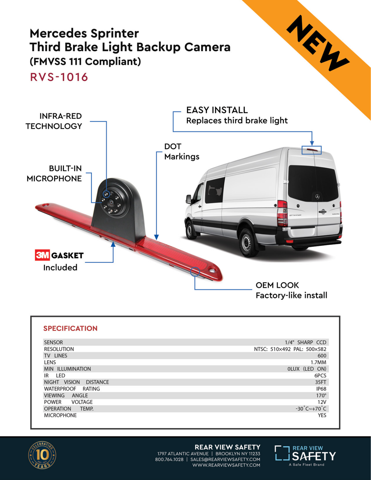 RVS Systems RVS-1016, RVS-1016-NC Specsheet