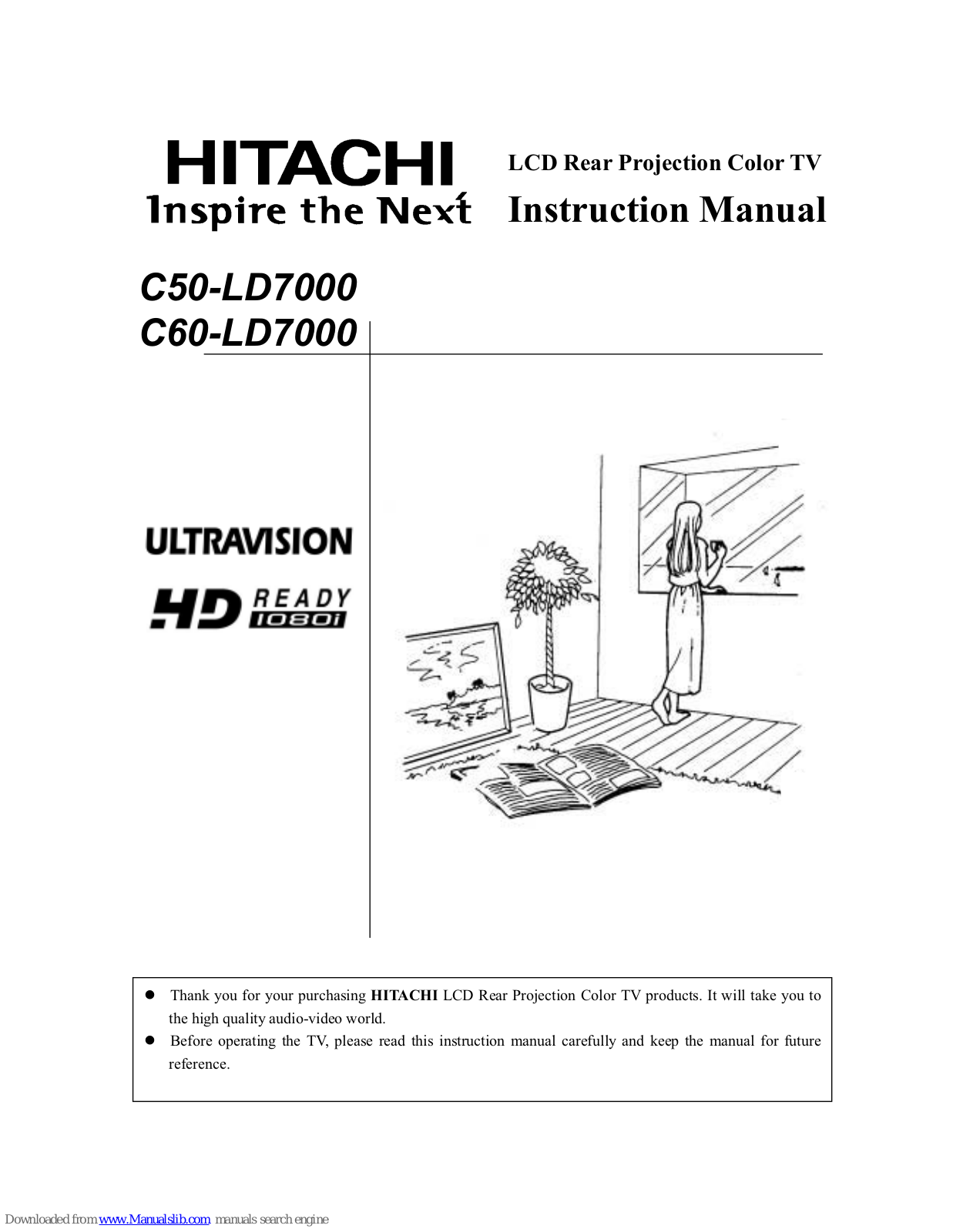 Hitachi C50-LD7000, C60-LD7000 Instruction Manual