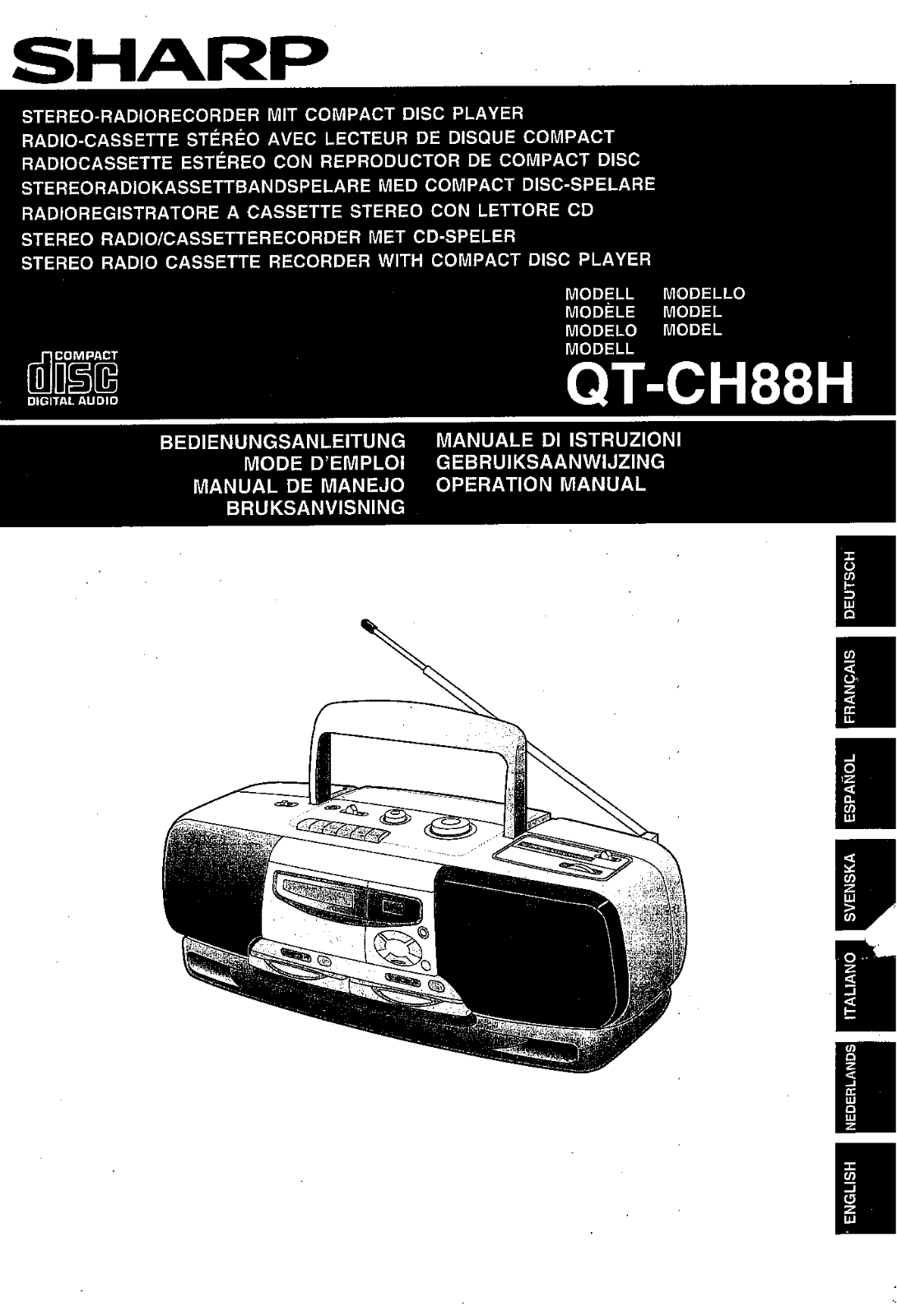 Sharp QT-CH88H User Manual