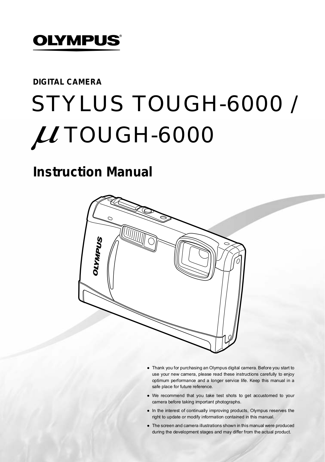 Olympus Stylus Tough 226730 User Manual