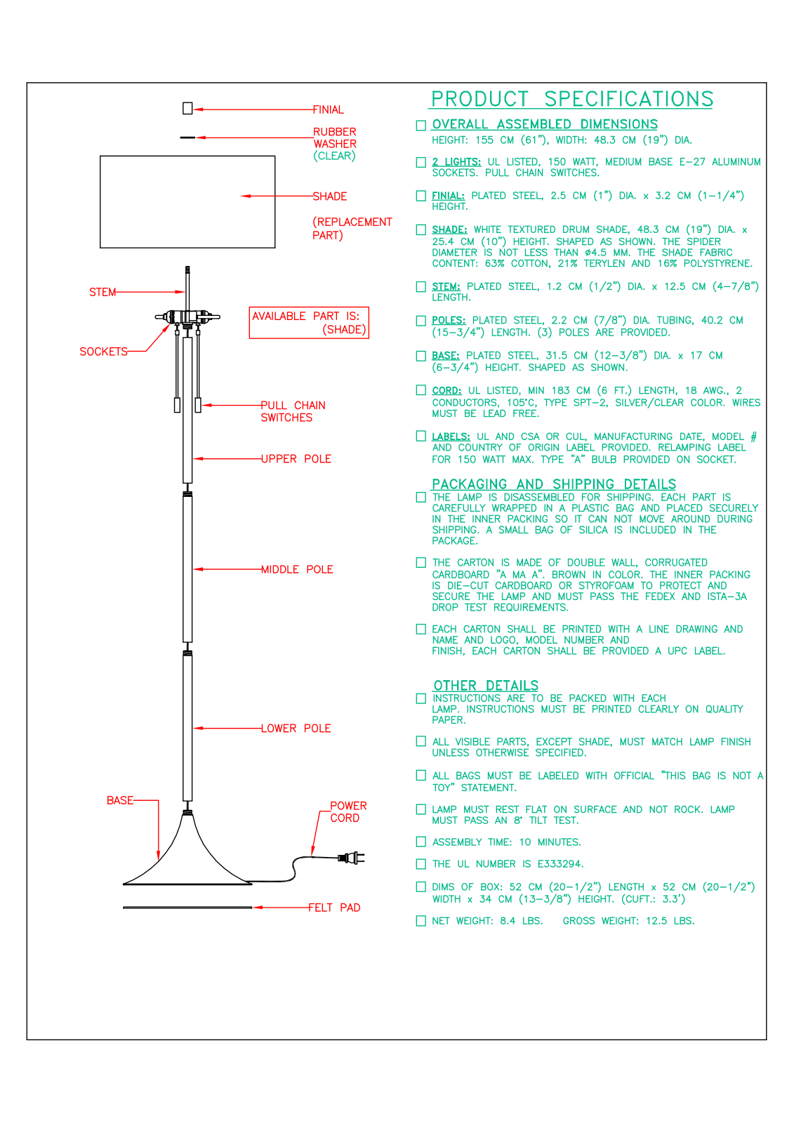 Red Barrel Studio W005405392 Specifications - ManualMachine.com