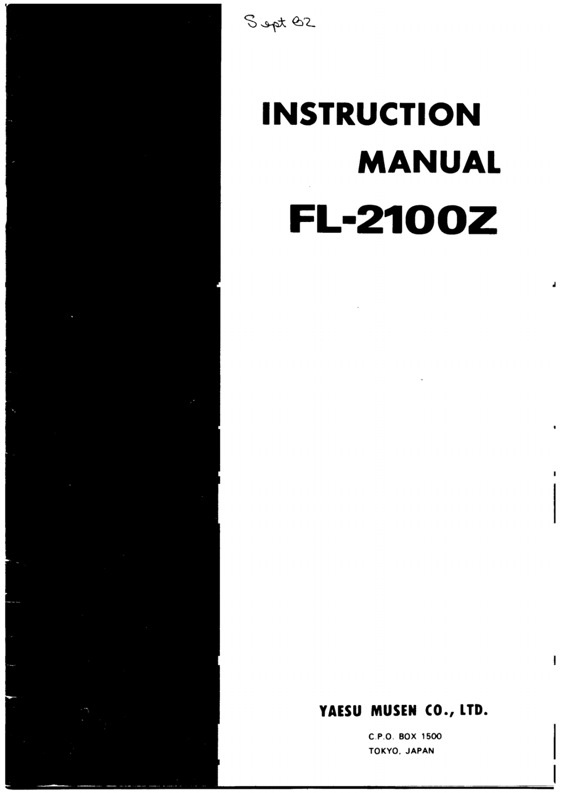 YAESU FL-2100Z User Manual