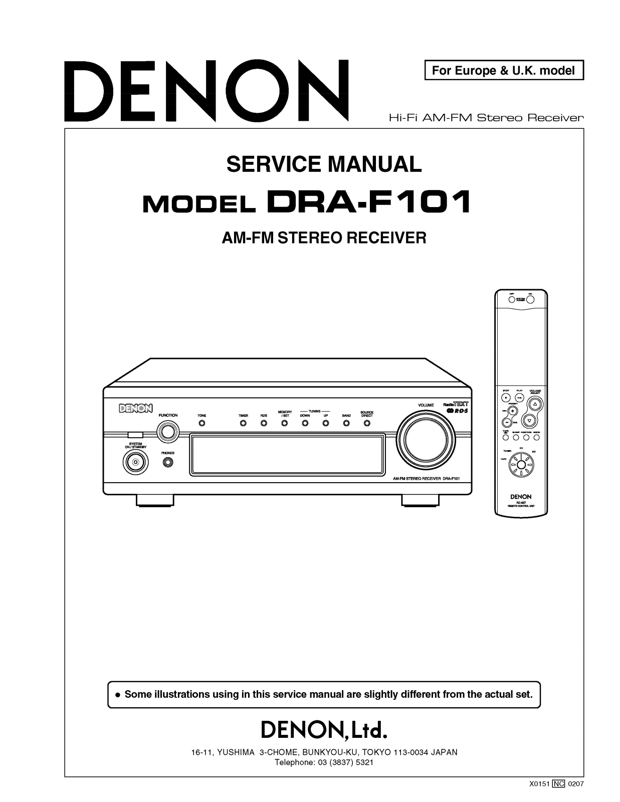 Denon DRA-F101 Service Manual