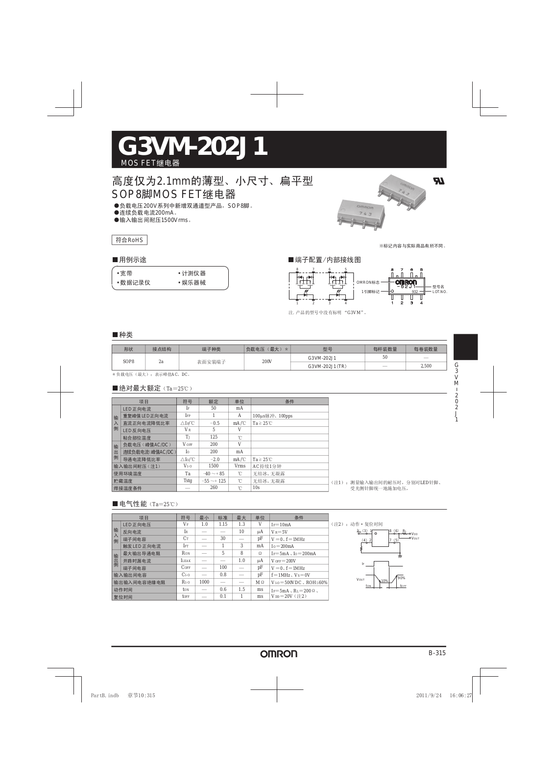 OMRON G3VM-202J1 User Manual