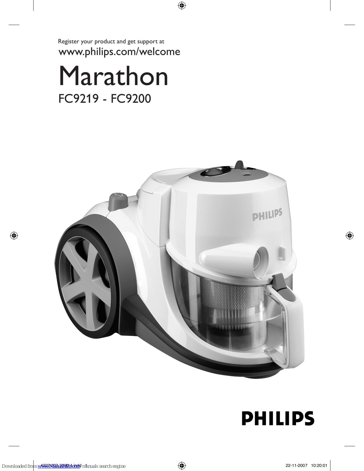 Philips Marathon FC9219 - FC9200, 70FC920, Marathon FC9200 User Manual