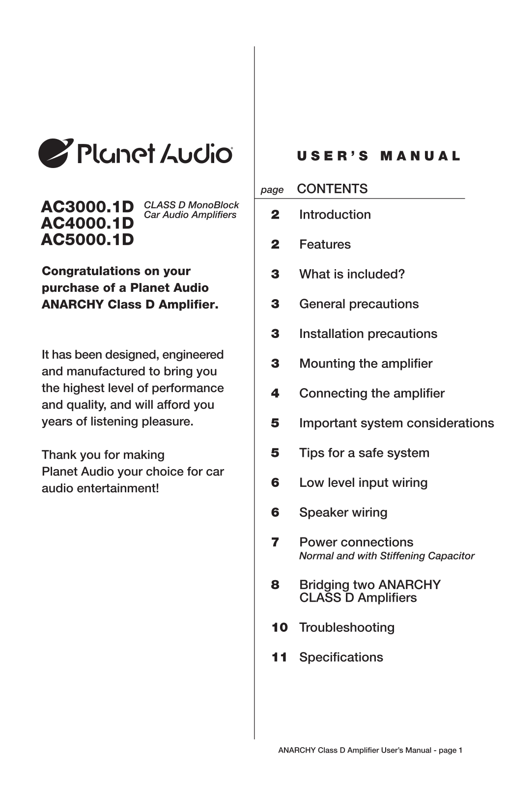 Planet AC5000.1D, AC3000.1D, AC4000.1D User Manual