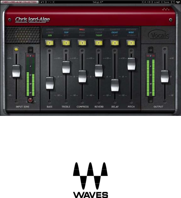 Waves Audio CLA Vocals User Guide