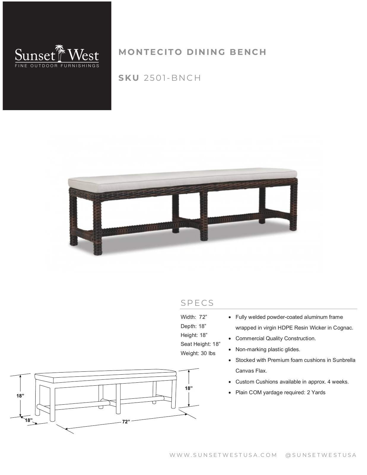 Sunset West XSW10096 Specifications - ManualMachine.com
