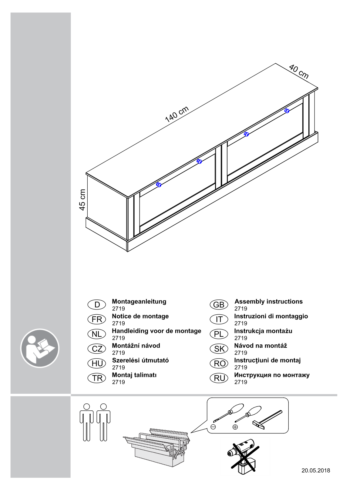 Home affaire Dann Assembly instructions