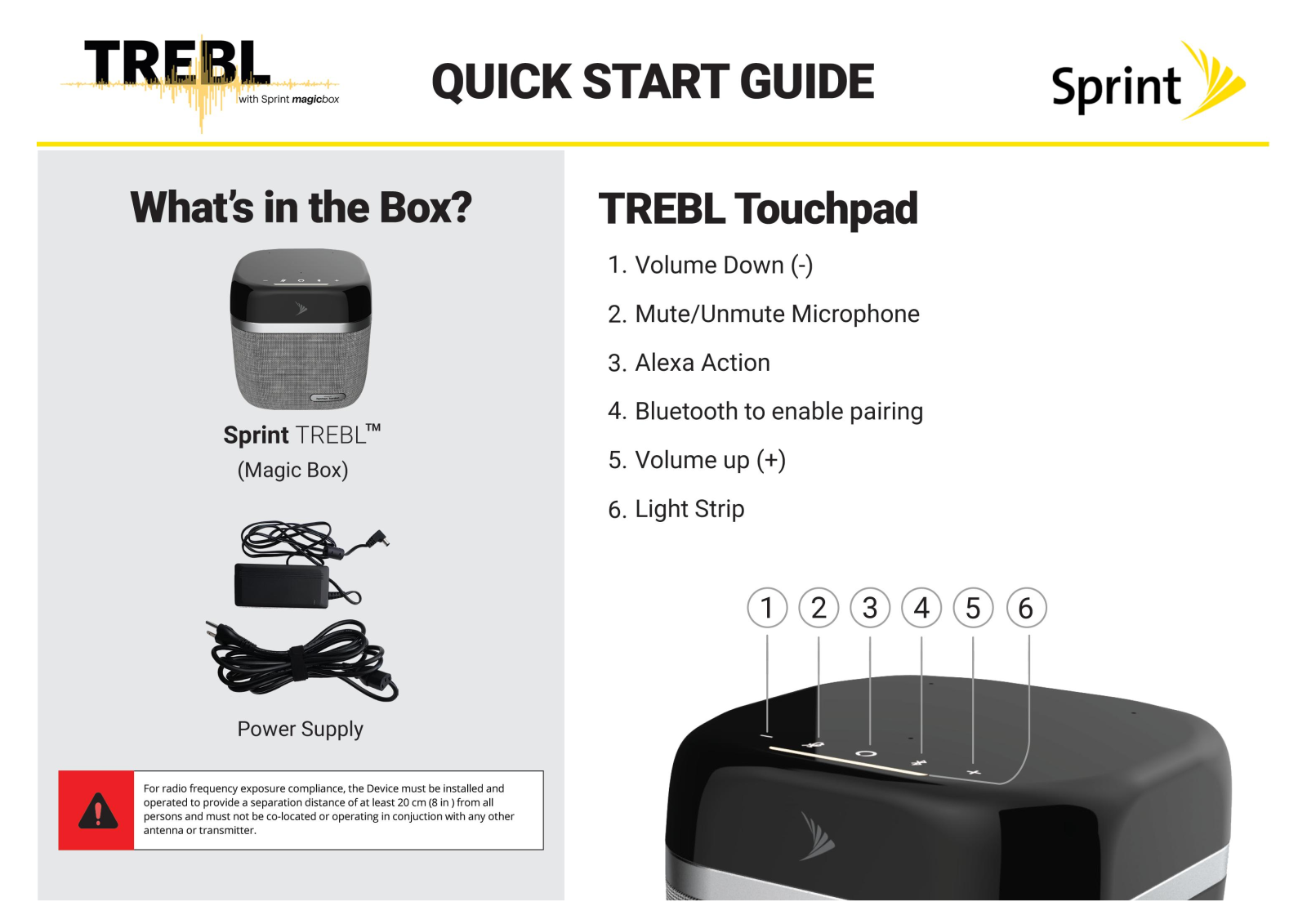 Sprint TREBL Quick Start Guide