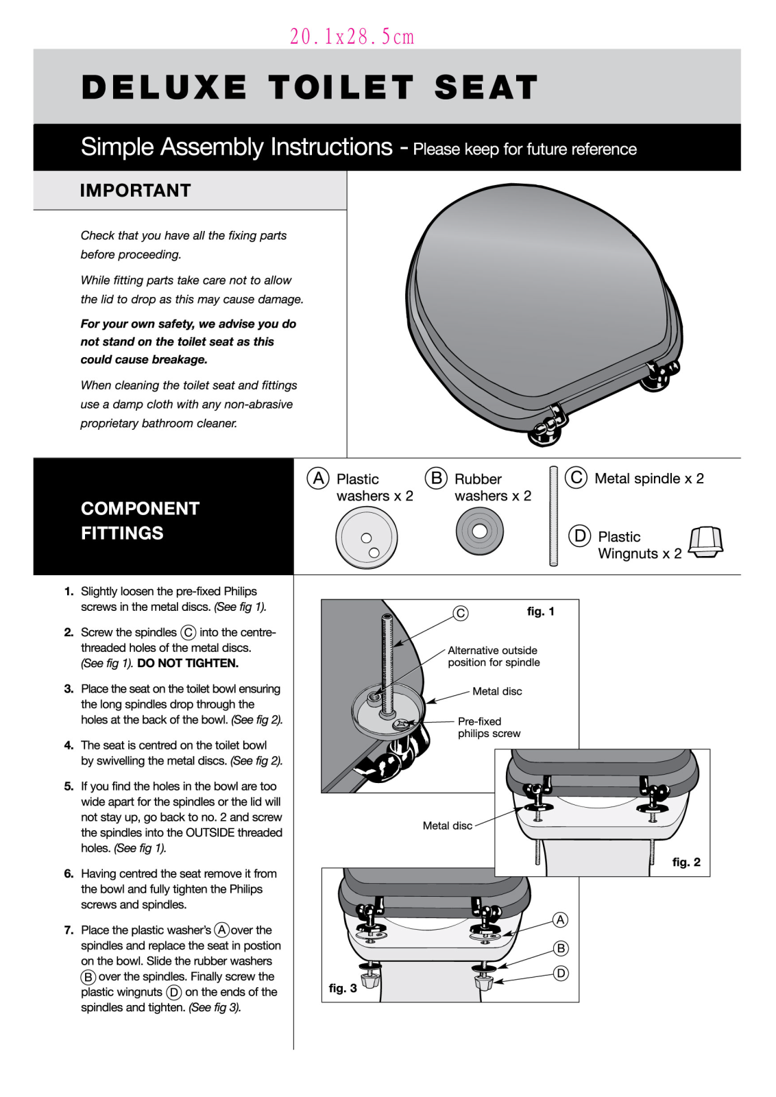 Argos D25WHITE ASSEMBLY INSTRUCTIONS