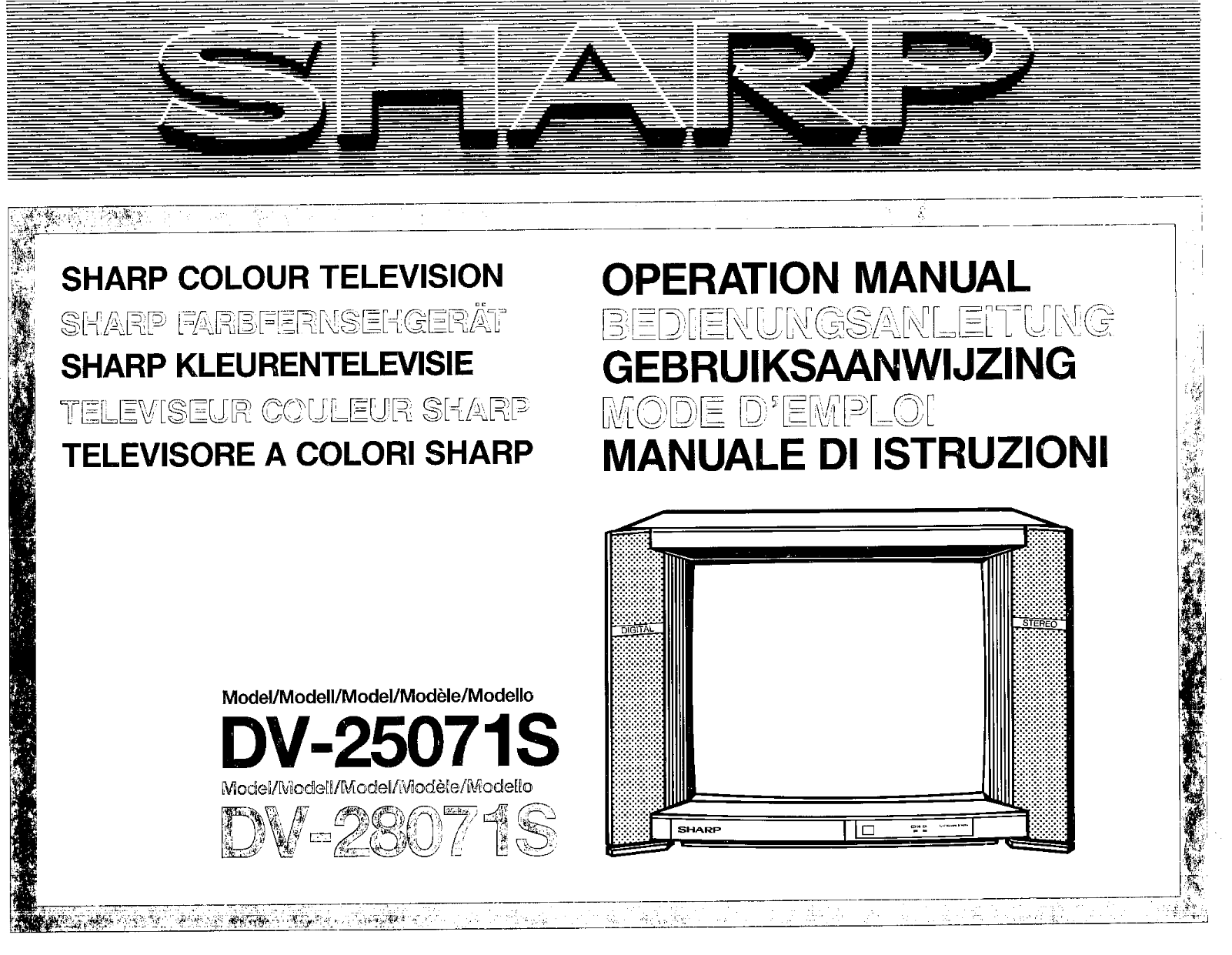 Sharp DV-25071S, DV-28071S Operating Manual