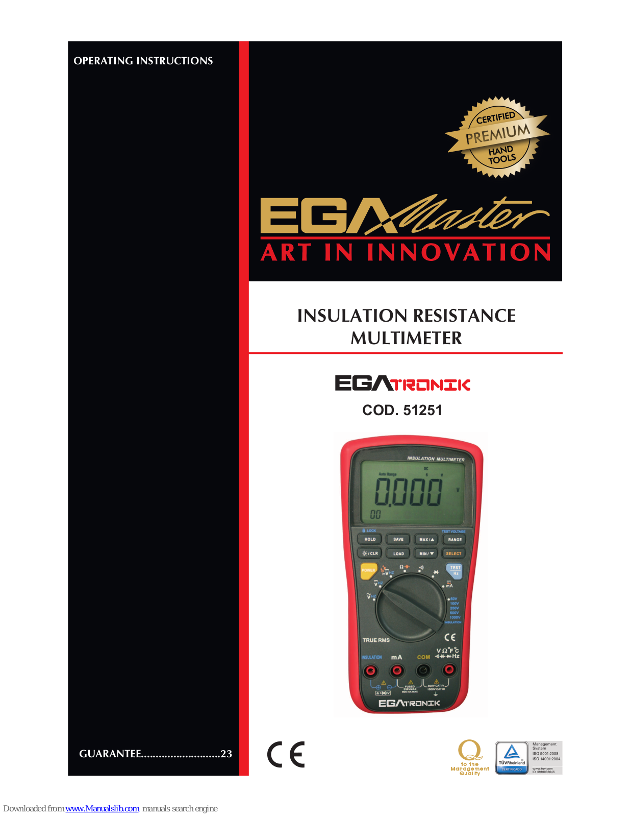 Ega Master 51251 Operating Instructions Manual