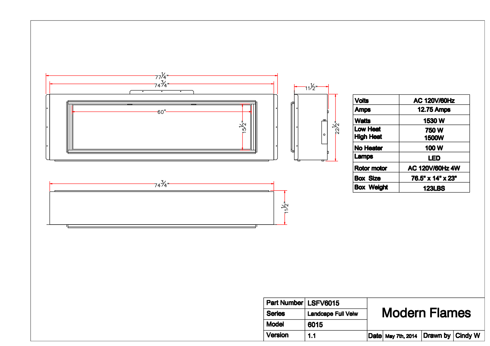 Modern Flame LFV26015SH Specifications - ManualMachine.com