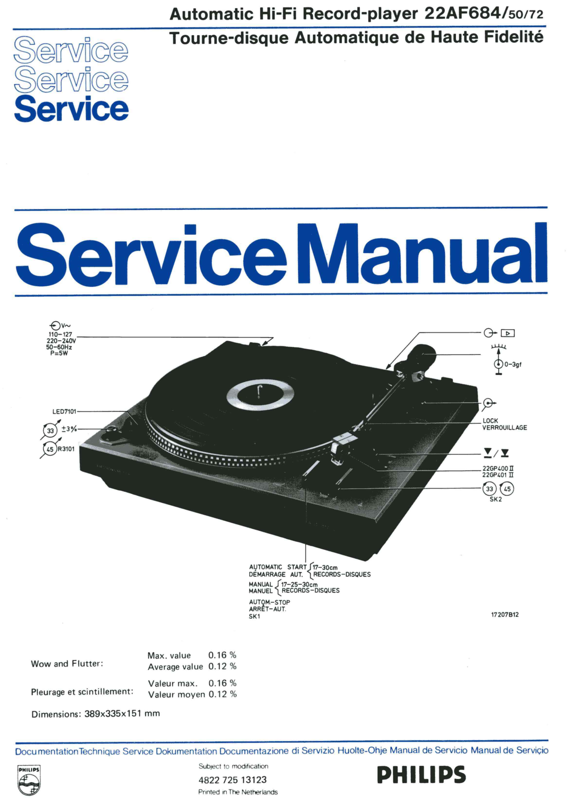 Philips AF-684 Service Manual