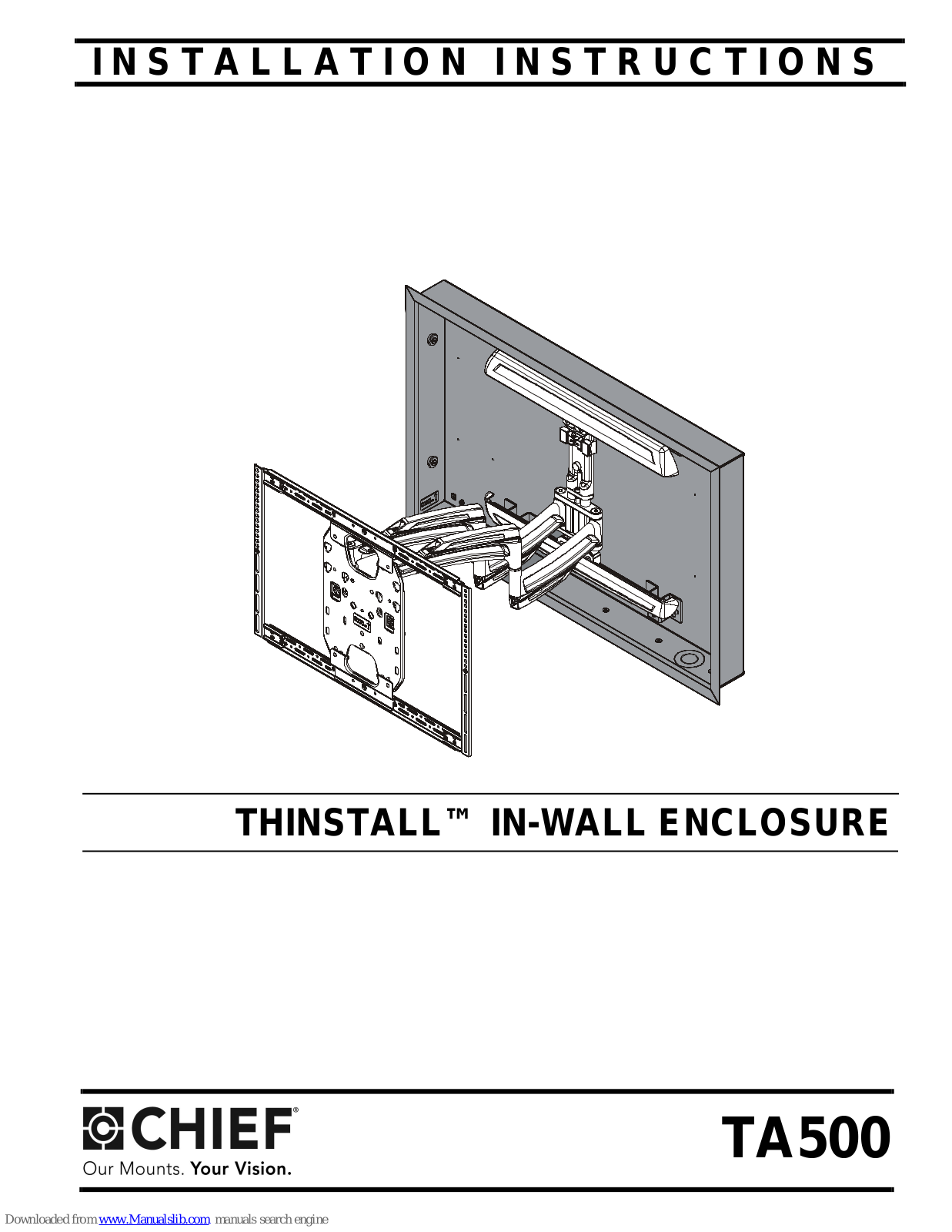 CHIEF Thinstall TA500 Installation Instructions Manual