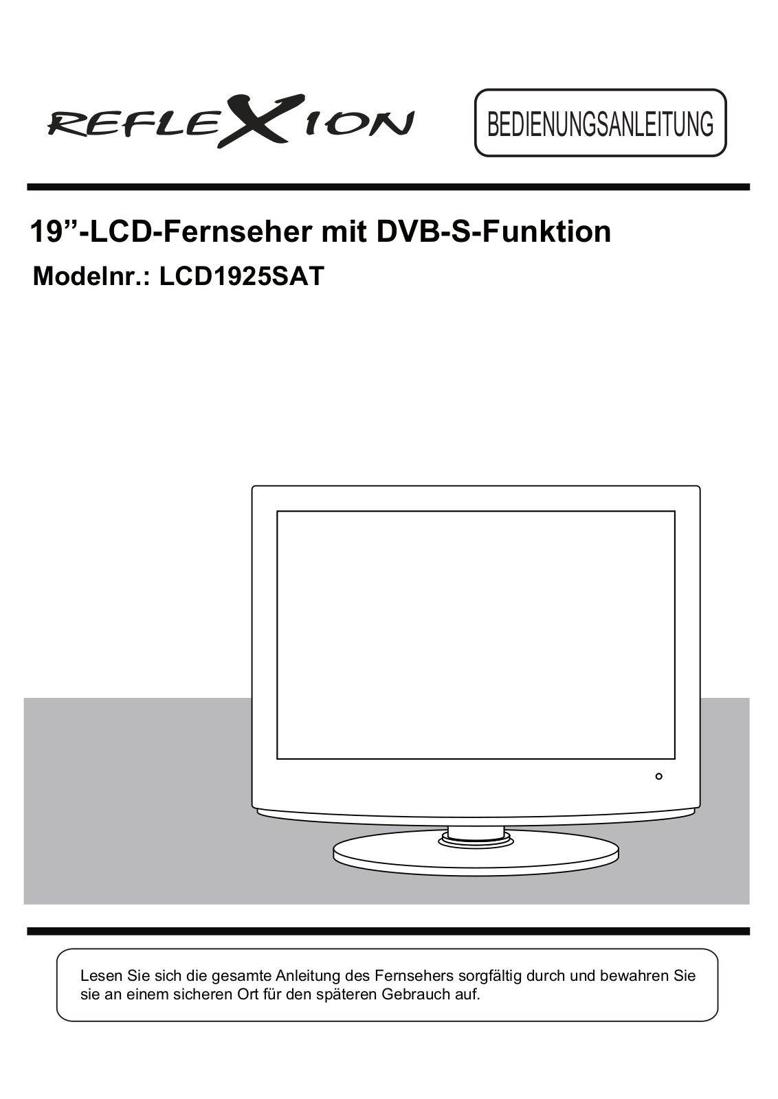 Reflexion LCD1925SAT User manual