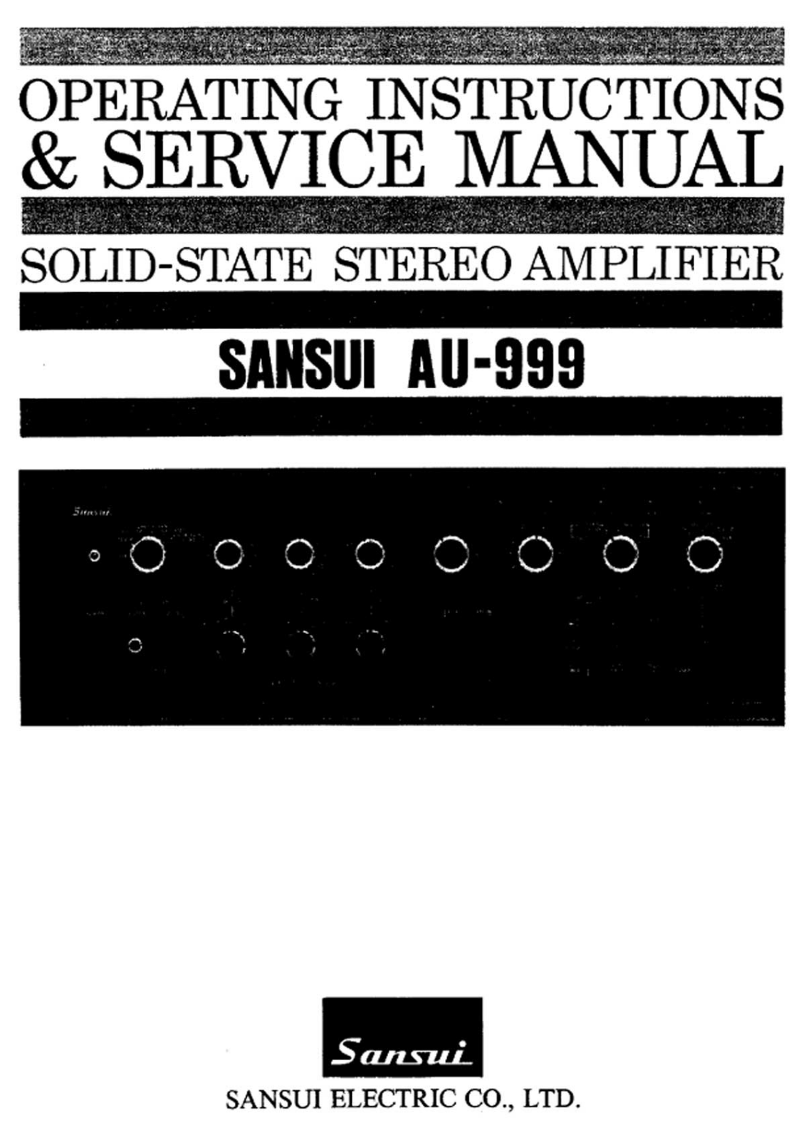 Sansui AU-999 Service manual