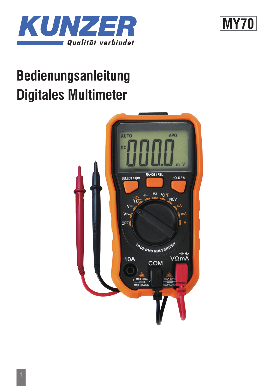 Kunzer MY70 User guide