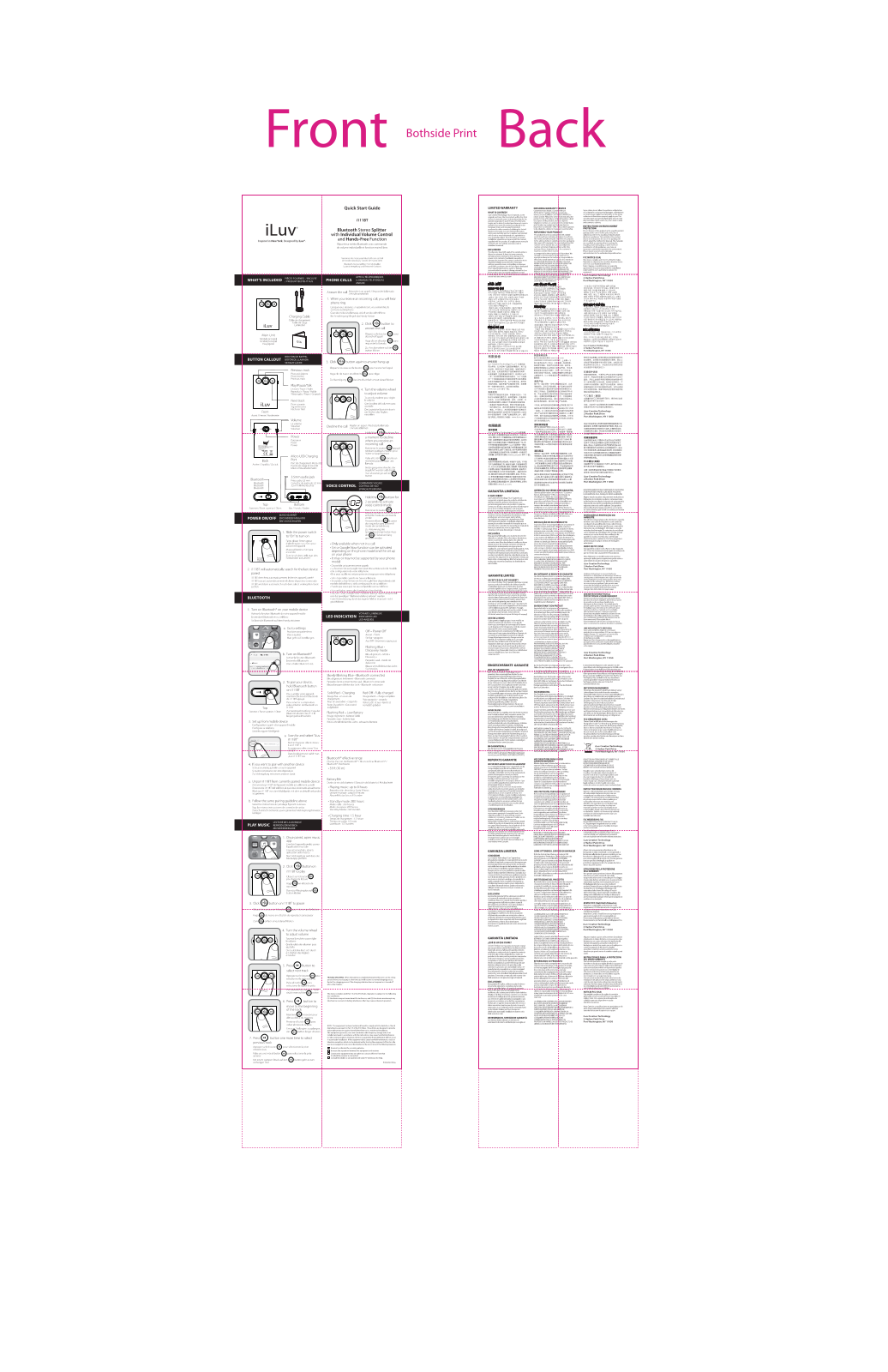 iLuv Creative Technology I111BT User Manual