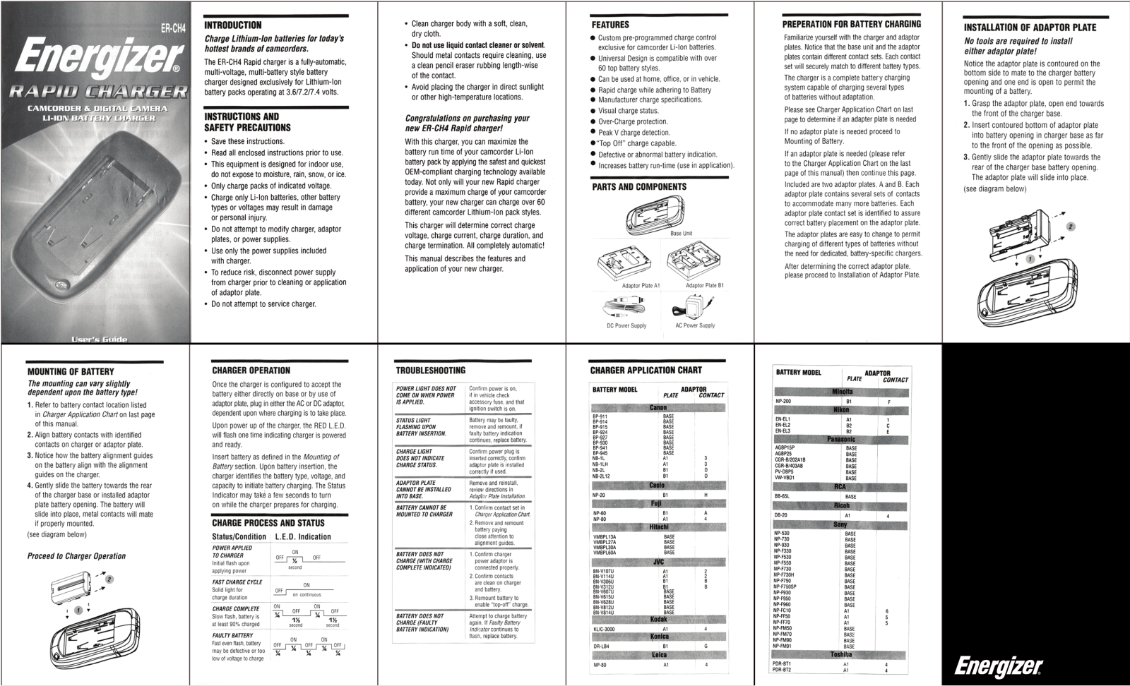 Energizer ER-CH4 User Manual