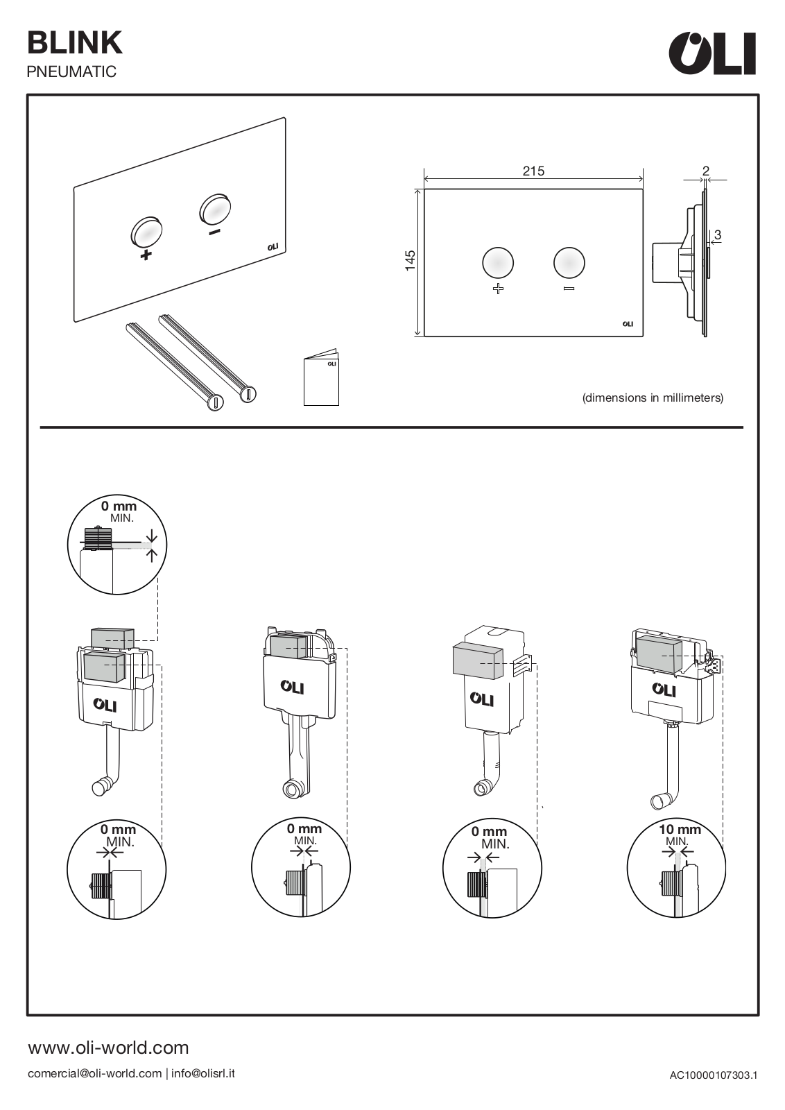 OLI BLINK PNEUMATIC Installation guide